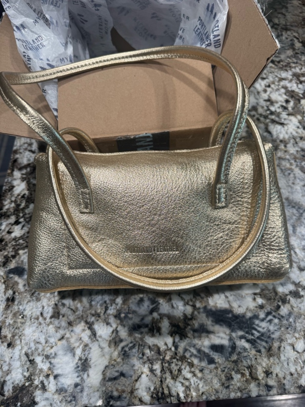 Portland Leather Metallic Gold Lucent Amelie